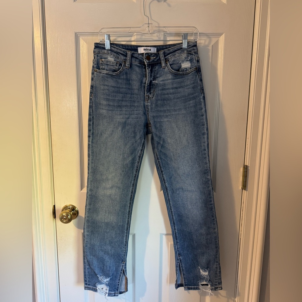 Mica Denim High Rise Straight Leg Jeans